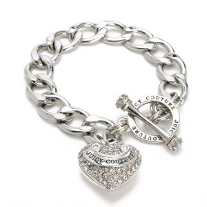 Juicy Couture Pave Banner Heart Starter Bracelet